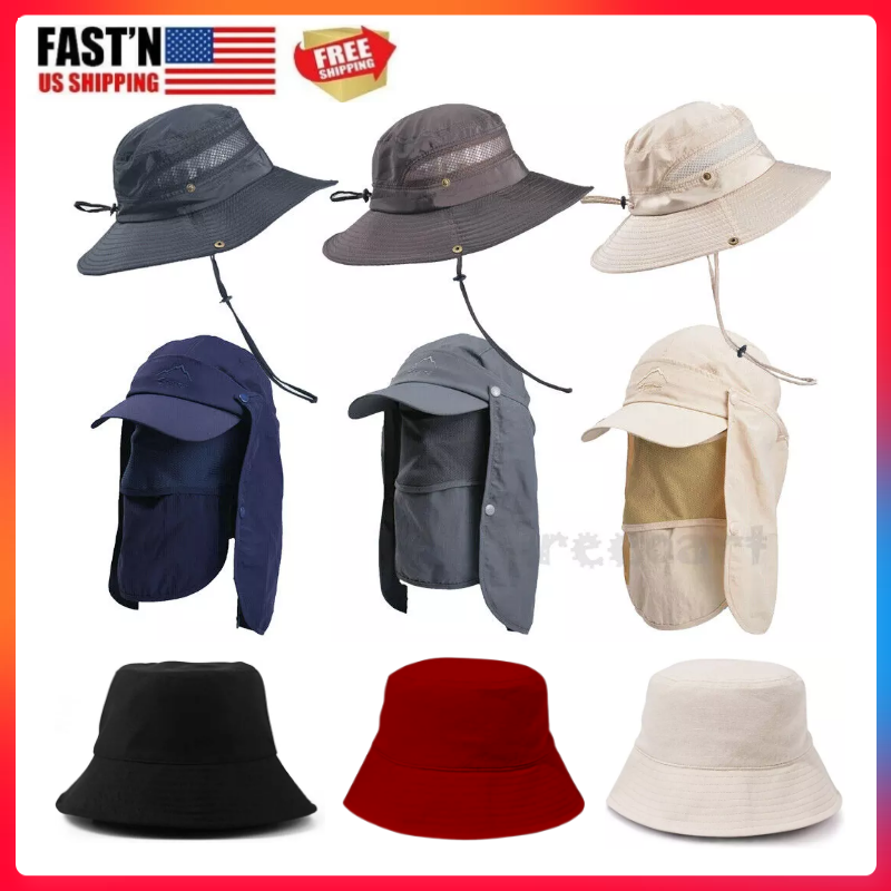 Wide Brim Visor Sun Cap Summer Fishing Outdoor Uv Protection Unisex