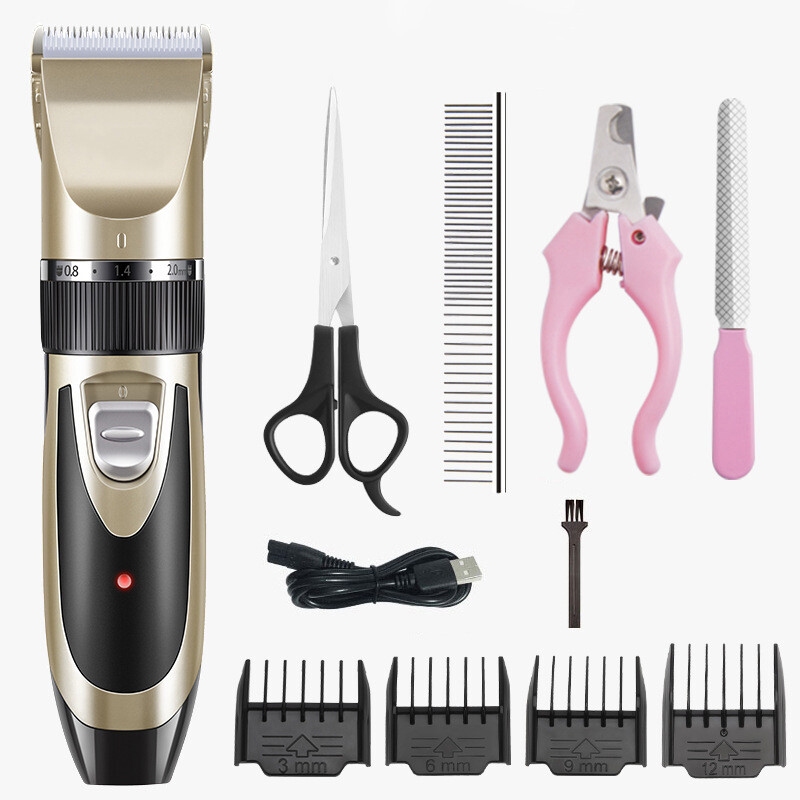 Dog Cat Pet Grooming Kit Electric Hair Clipper Trimmer Rechargeable Cordless US