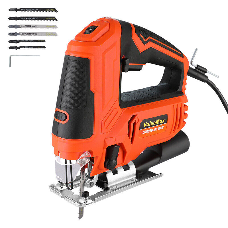 ValueMax 5.0AMP Jig Saw Corded Electric Jigsaw 6 Variable Speeds 3000 SPM Jigsaw