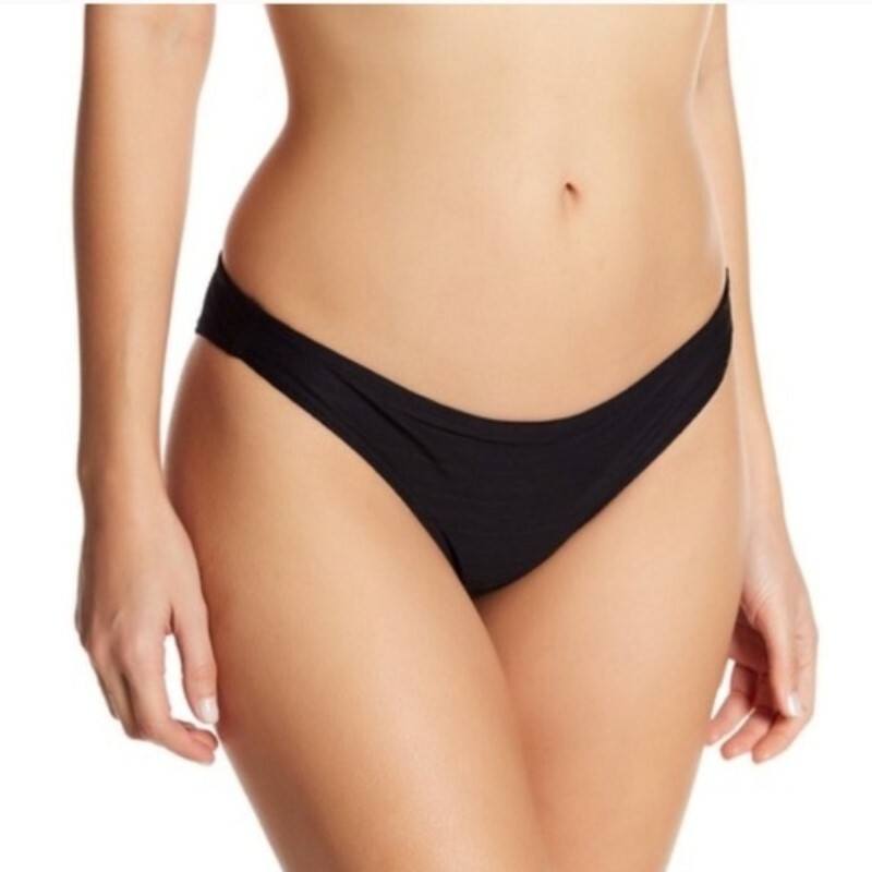 FOR LOVE & LEMONS 267667 Women's La Playa Bikini Bottoms Black Swimwear Size XS