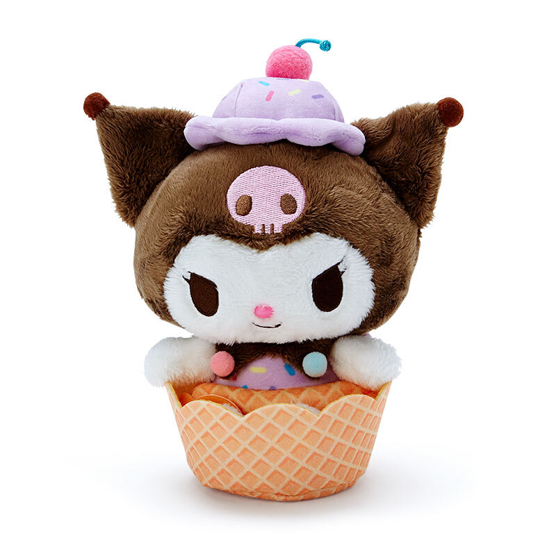 Kuromi Plush Toy, Holding Kuromi Ice Cream - Joykawaii