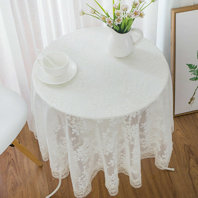 Round Semi Sheer Retro Home Room Dining Decor