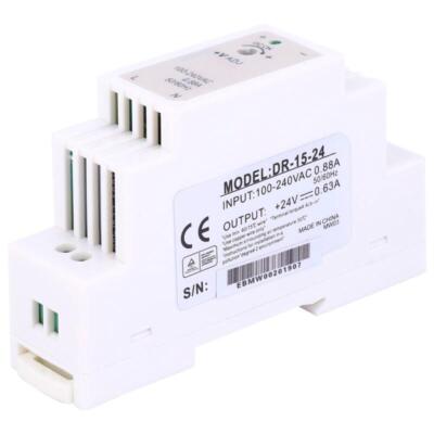 15W 24V 0.63A DIN Rail Switching Power Supply - Small Size High Efficiency