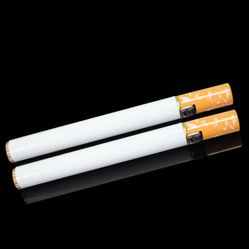 Creative Mini Metal Cigarette-shaped Butane Gas Lighter Refillable With Gas in