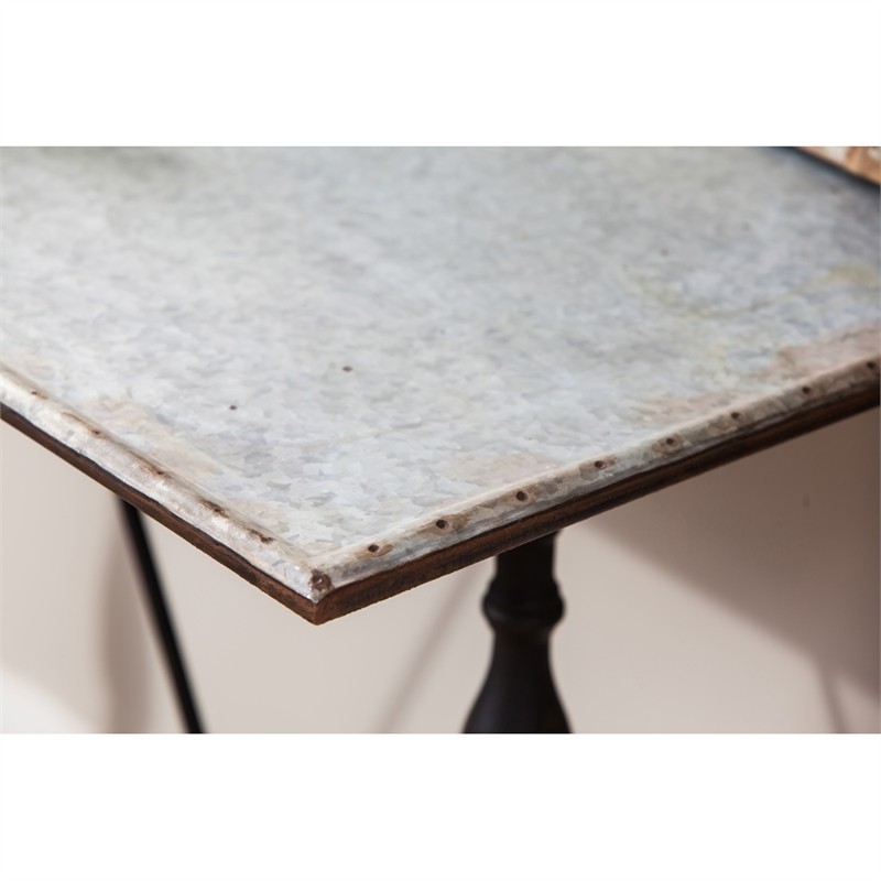 Galvanized Metal Hall Sofa Console Table Iron Legs 48