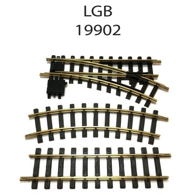 Coffret de rails avec aiguillages train de jardin -G-1/22.5-LGB