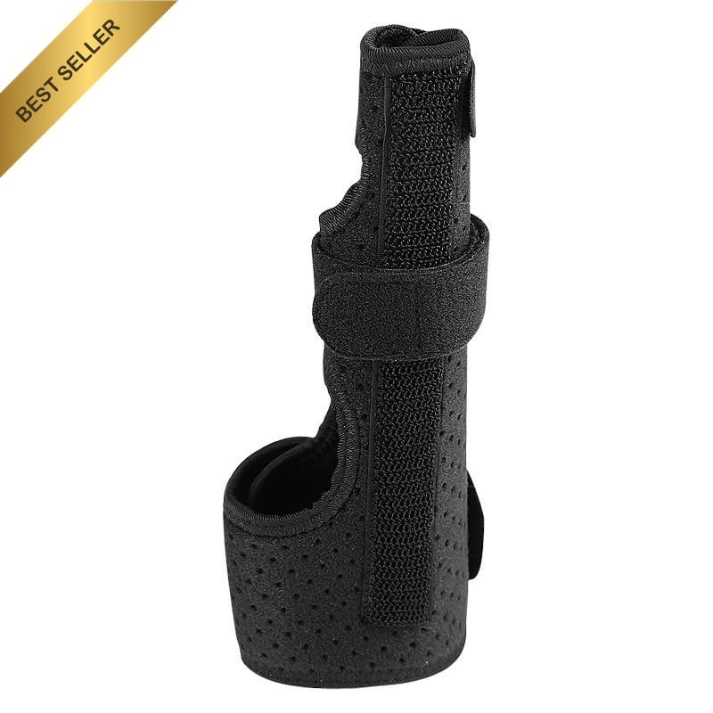 Double Aluminum Support Finger Splint with Detachable Strap, Adult Pinky Brace f