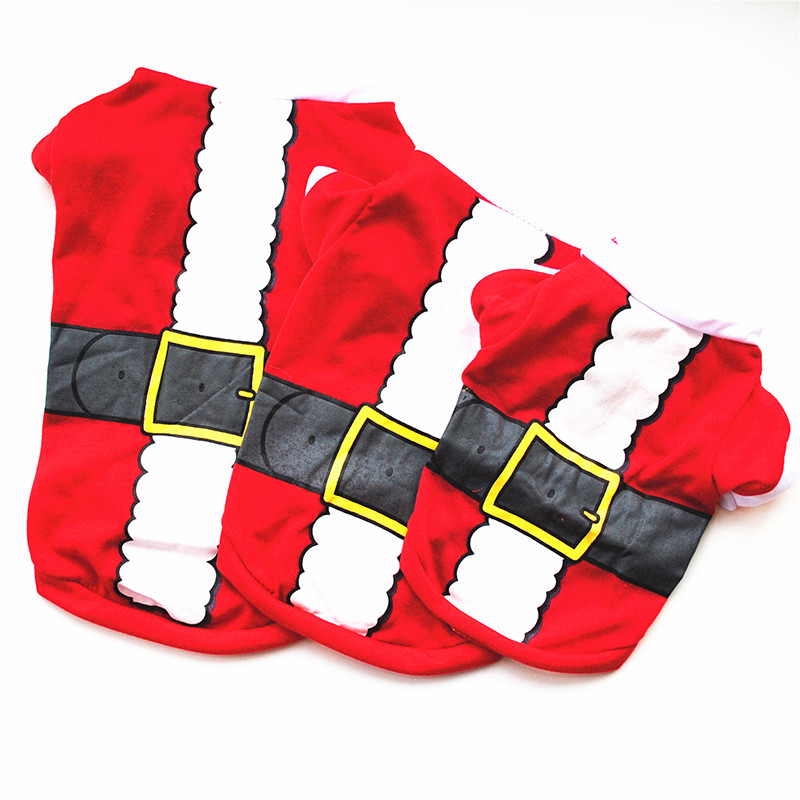 Pet Dog Cat Christmas Santa Clothes Puppy Warm Jumper Costume Outfit Vest UK 8 Pet Dog Cat Christmas Santa Clothes Puppy Warm Jumper Costume Outfit Vest UK 8