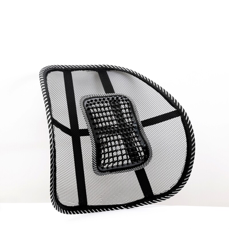 Mesh Back Lumbar Support w/ Massage Beads Ergonomic Design f