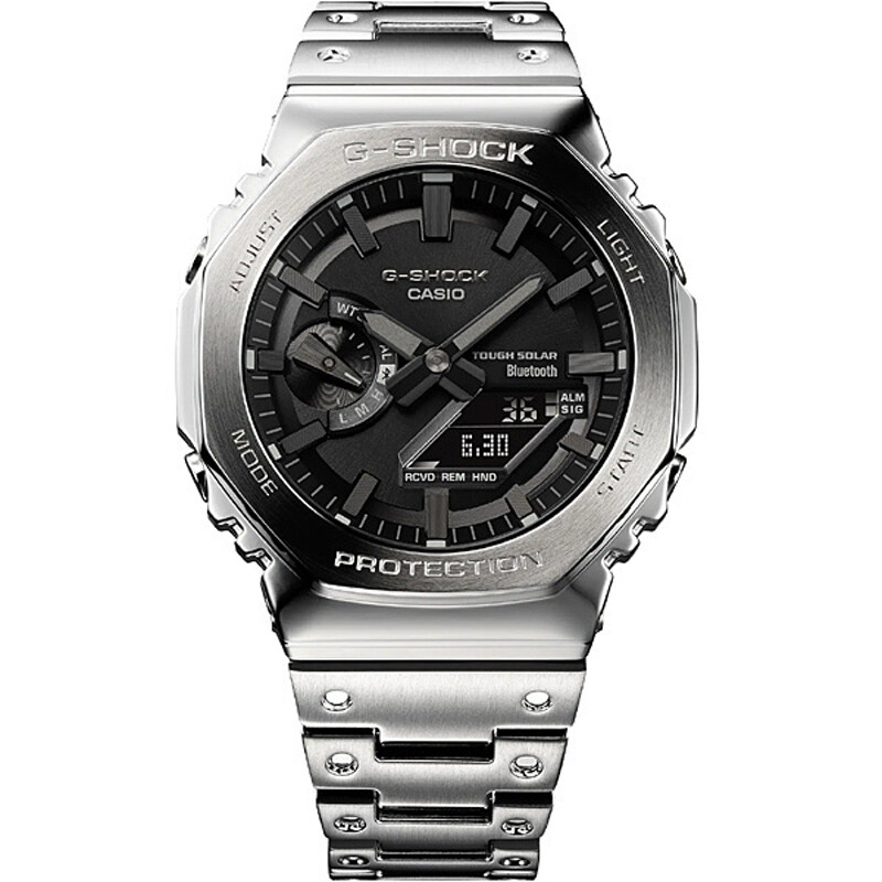 Pre-owned Casio G-shock Gm-b2100d-1ajf Silver Full Metal Analog Digital Men Watch Japan