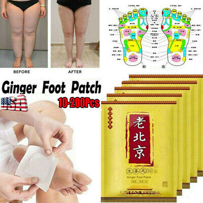 Ginger Foot Pads Herbal Detox Patch Detoxify Toxin Adhesive Keep Fit Slimming US
