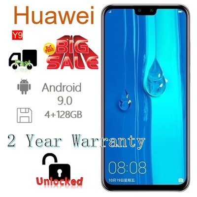 Huawei Y9 4+128GB 6.5inch Unlocked Android 9.0 2 Year Warranty -Smartphone