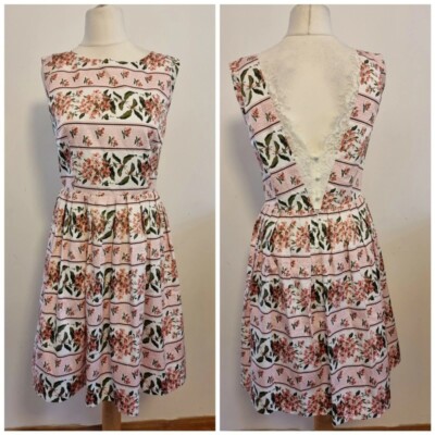 BNWT Oasis occasion wear floral dress sleeveless lace back size 12