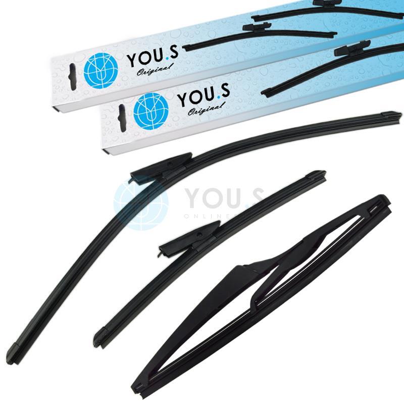 YOU.S SCHEIBENWISCHER SET VORNE+HINTEN für SMART FORFOUR Schrägheck (453) - NEU