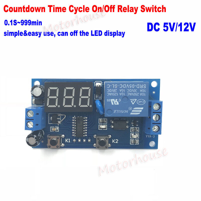Dc 5v 12v Countdown Infinite Cycle Delay Timing Timer Relay Switch On/off Module