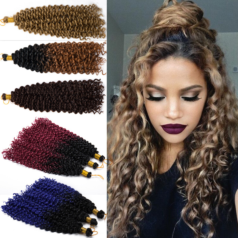 Ombre Water Wave Braiding Hair Extension Bulk Crochet Latch Hook