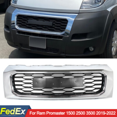 Front Bumper Grille Chrome For Ram Promaster 1500 2500 3500 2019-2022 6RD01SZ0AA