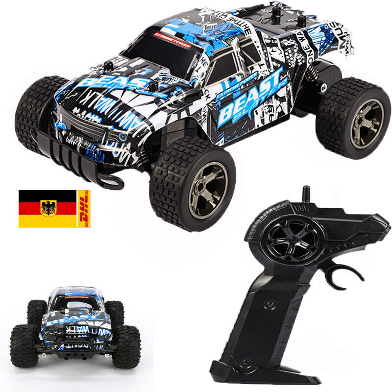 2WD RC Monster Truck Mit Akku Ferngesteuertes Auto Geländewagen Buggy Off-Road