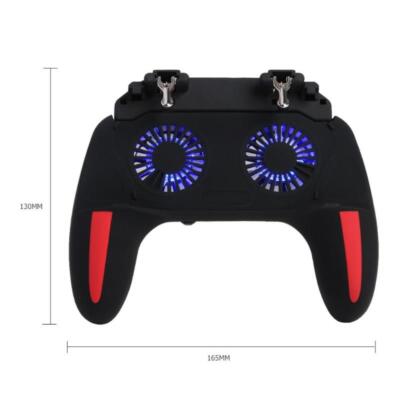 H10 Gaming Handheld Grip Game Controller Joystick for Pubg Trigger Cooling Fan