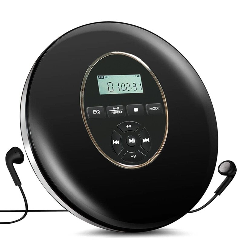 New Portable Personal CD Player MP3 CD Walkman Audio Cable for Car Rechargeable