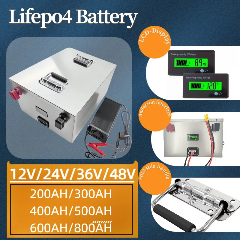 SK 12V 24V 36V 48V Portable Power System 200Ah-800Ah with Charger