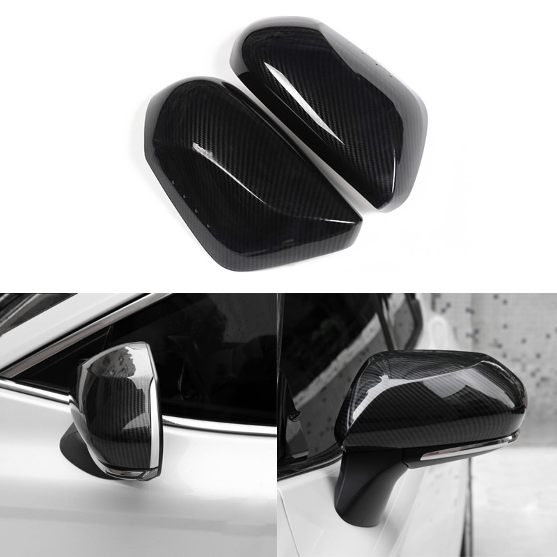 Details About Fit For Toyota Camry 2018 2019 Carbon Fiber Abs Door Rearview Mirror Cover Trim