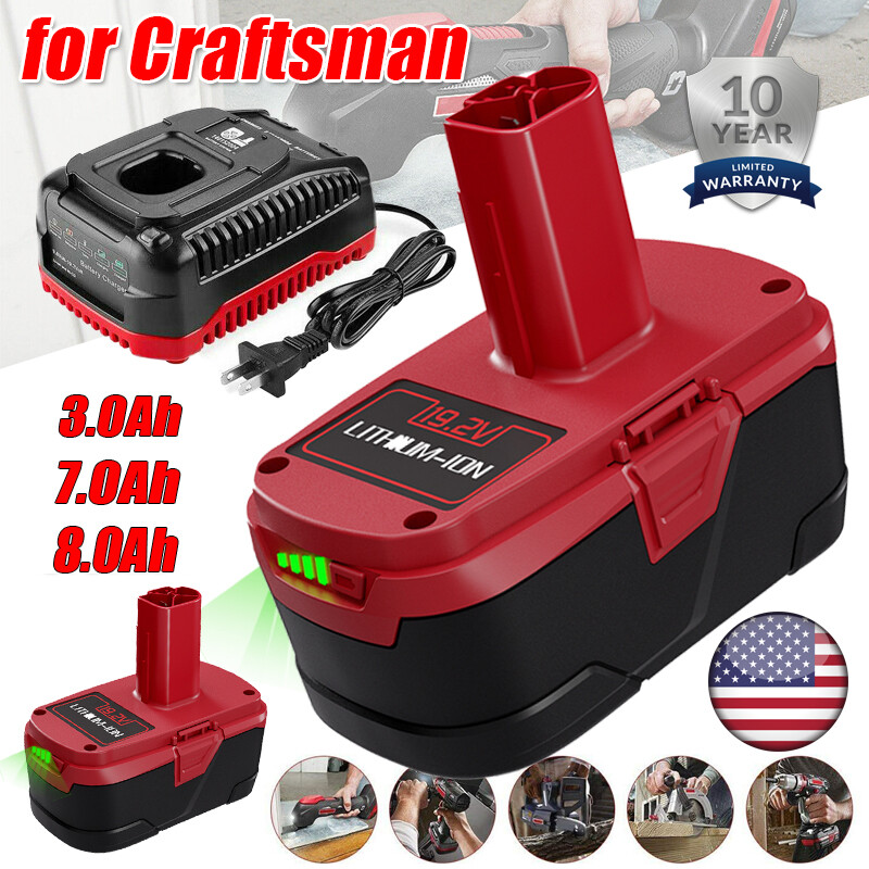 1-2 Pack 8.0Ah for Craftsman 19.2V 11375 Battery C3 DieHard 130279005 130279003