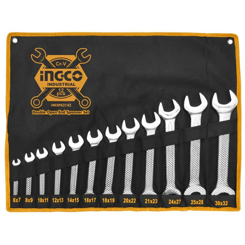 SERIE SET 12 pezzi CHIAVI FISSE APERTE CHIAVE FISSA FORCHETTA da 6 a 32 mm INGCO