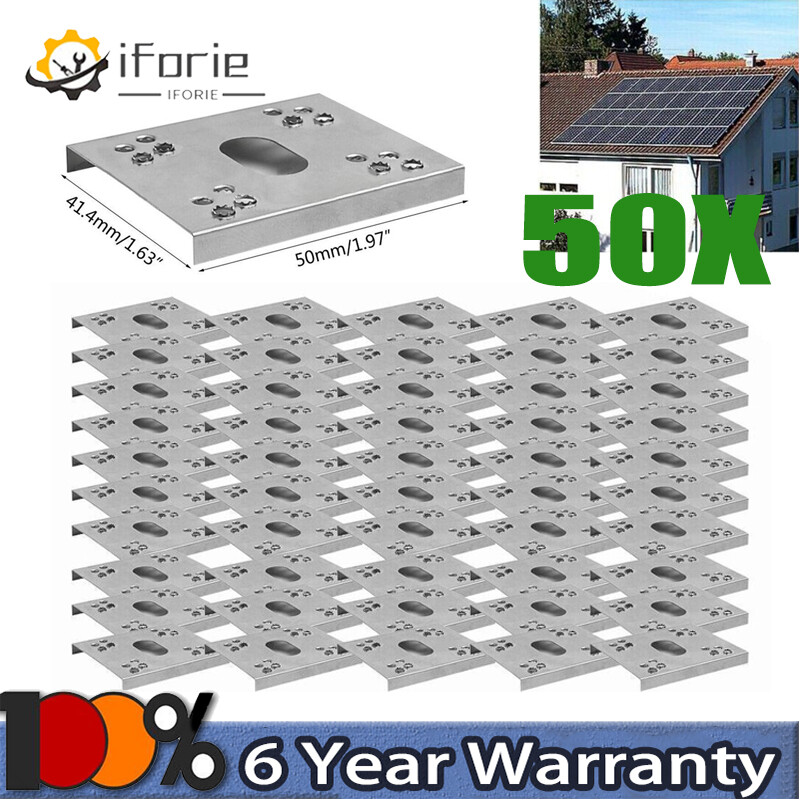 50x Solar Panel Cable Clamp PV Grounding Gasket Conductive Sheet For Roof Ground