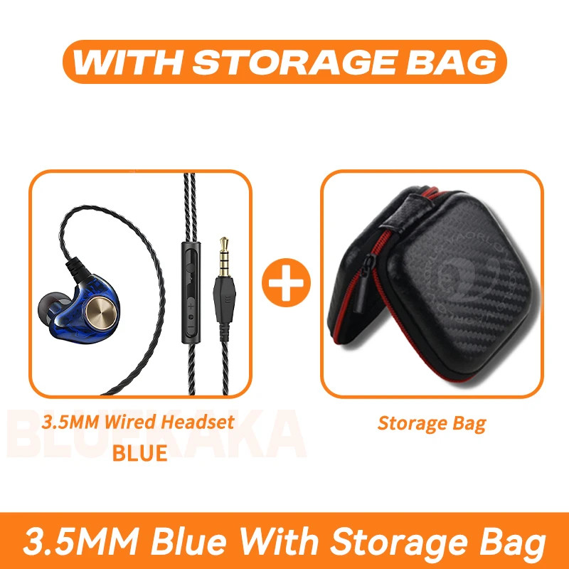 HIFI Heavy Bass Wired Earphone 3.5mm AUX In Ear Gaming Headset Dynamic Music Hea