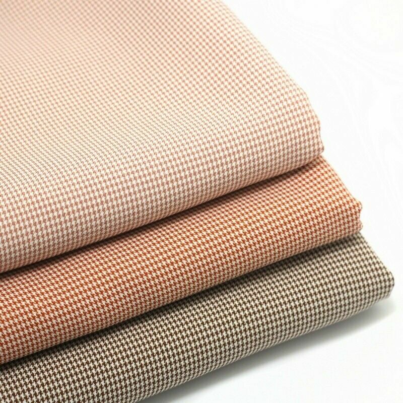 Retro Houndstooth Fabric Plaid Check Suit Dress Making DIY Sofa Cushion Curtain