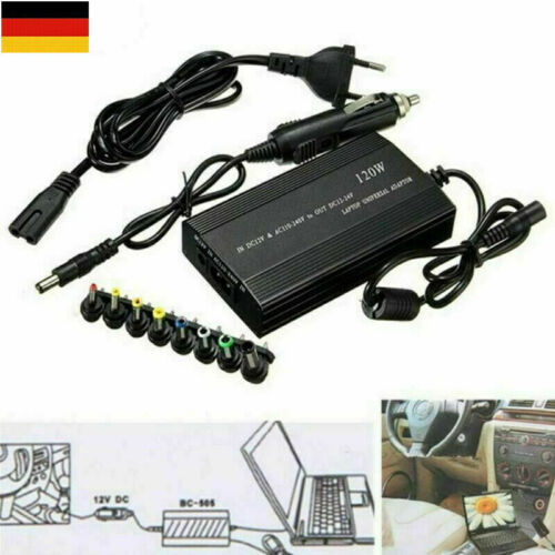 120W DC 12V Laptop KFZ Ladekabel Für Notebook Netzteil Adapter Ladegerät Auto