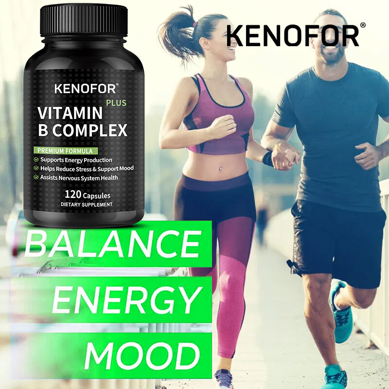 Vitamin B Complex B1 B2 B3 B5 B6 B12 Supports Brain & Nervous System Health mood