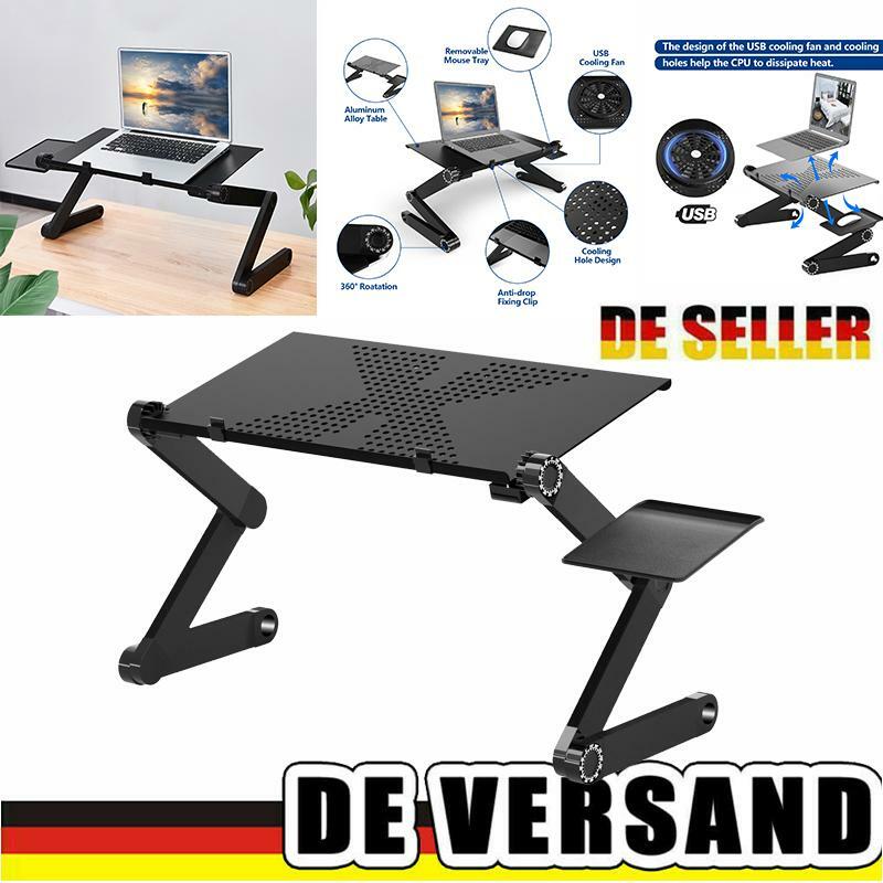 Laptoptisch Metall Bett Tisch Laptoptische Betttische Beistelltisch Ablage Table