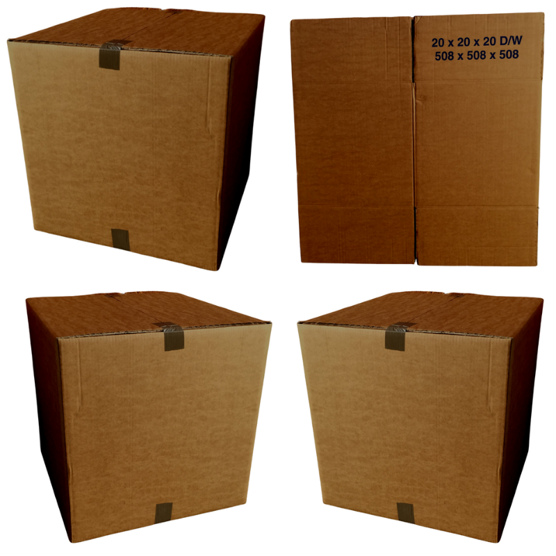 20x20x20" ANY QTY (508x508x508mm ) Square Large Double Wall Cardboard Boxes/Box