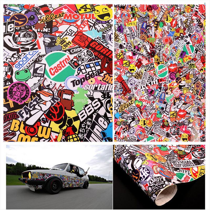 Details About Graffiti Cartoon Jdm Bomb Car Bike Wrap Phone 20x30 Decal Waterproof Sticker