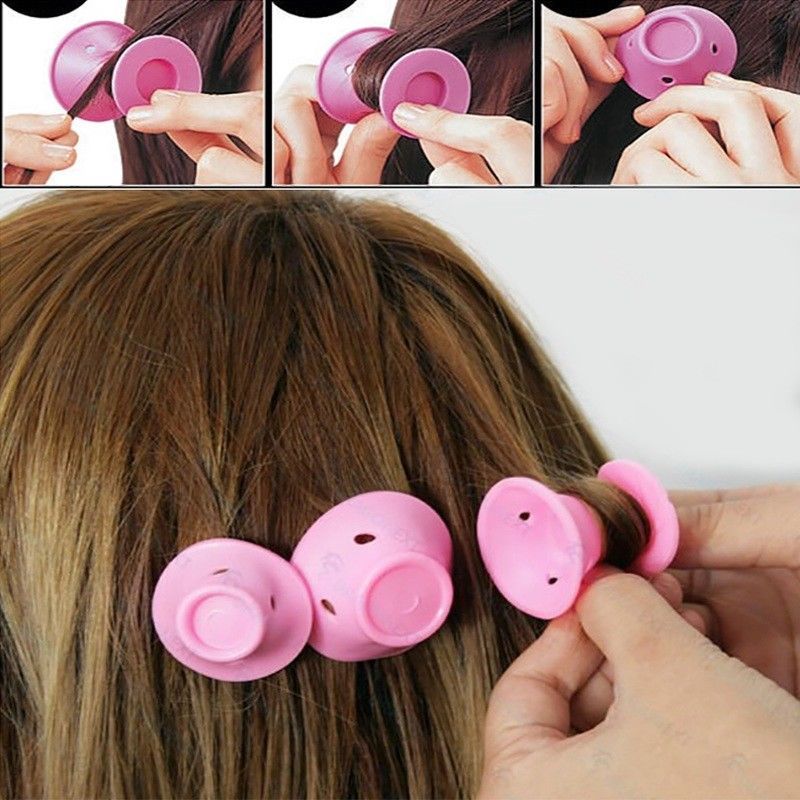 10x Silicone Magic Hair Curlers Formers Styling Rollers No Clip
