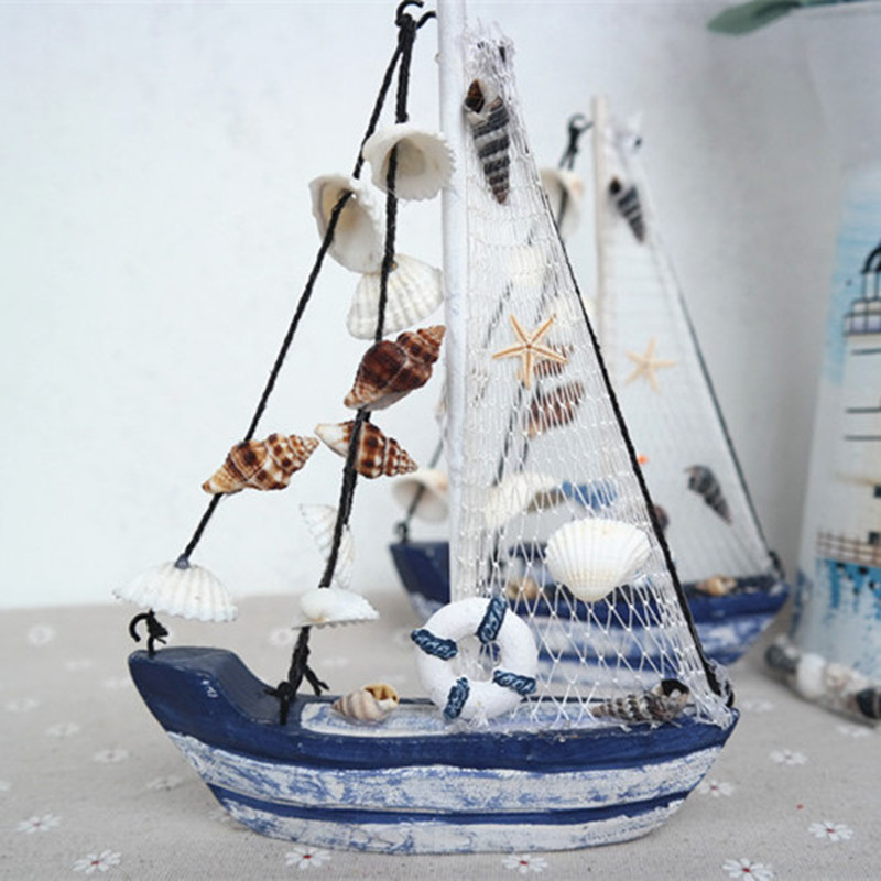 Peschereccio Barca In Legno Decorazione Casa Marina Articolo Da Regalo moc