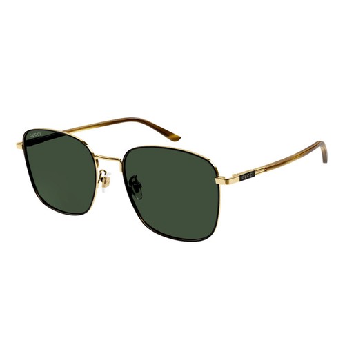 Pre-owned Gucci Gg1350s 003 Gold/light Brown/green 58-20-145 Sunglasses Authentic