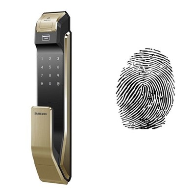 samsung digital doorlock ezon fingerprint push pull gold door