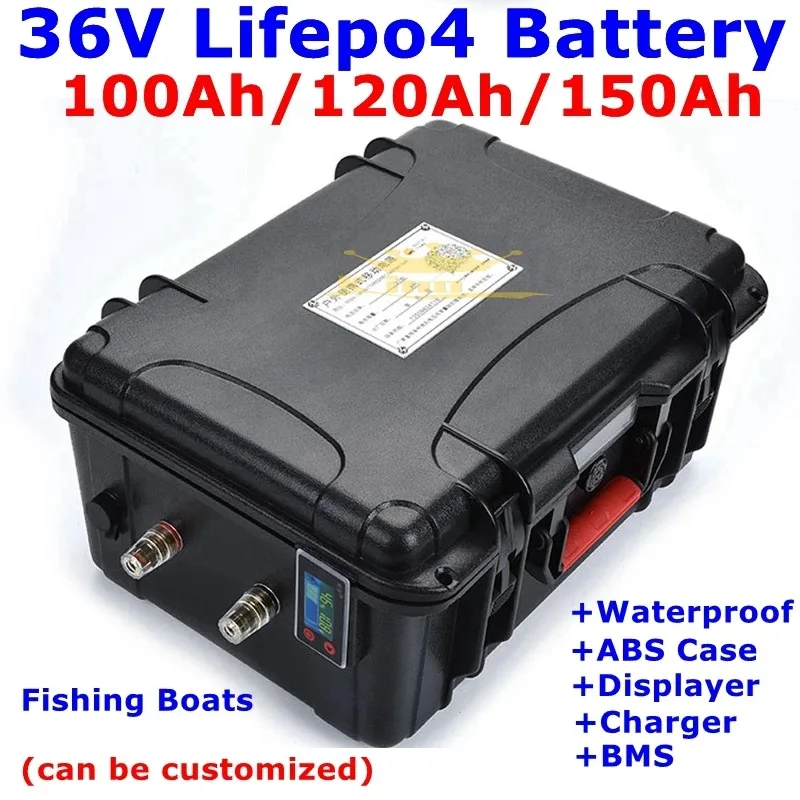 36V LiFePO4 Rechargeable Battery with Charger for Solar and Backup Systems