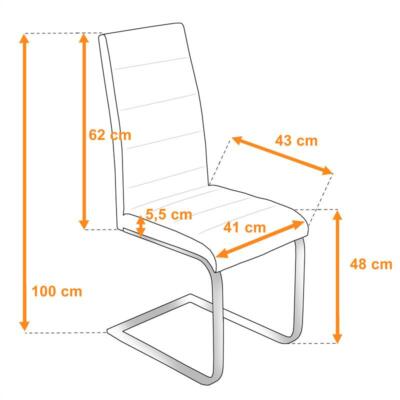 Freischwinger Esszimmerstuhl Küchenstuhl 2468 er Set Stuhl Schwingstuhl Leder