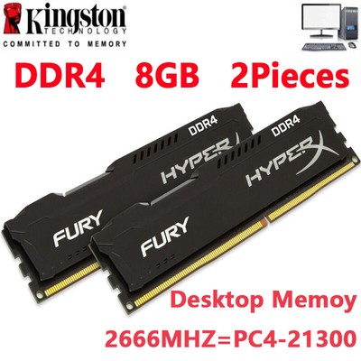 HyperX FURY DDR4 16GB 2666 PC4-21300 Desktop RAM Memory DIMM 288pin 1.2V 2X8GB