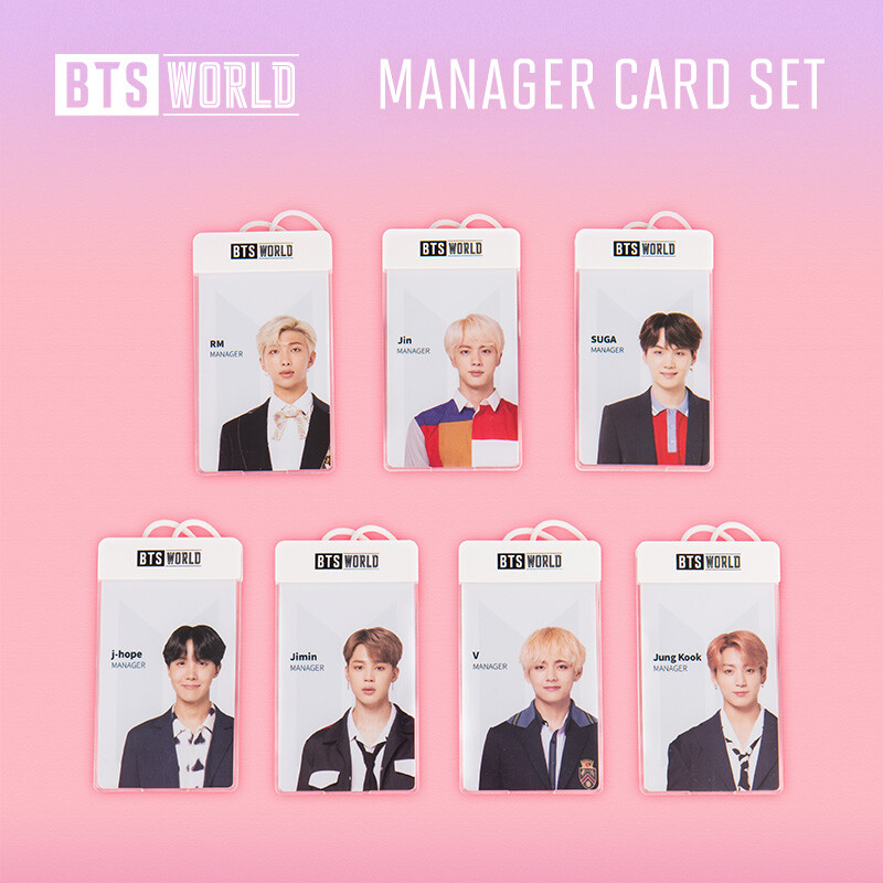 BTS WORLD OFFICIAL PHOTOCARD MANAGER CARD JUNGKOOK V SUGA