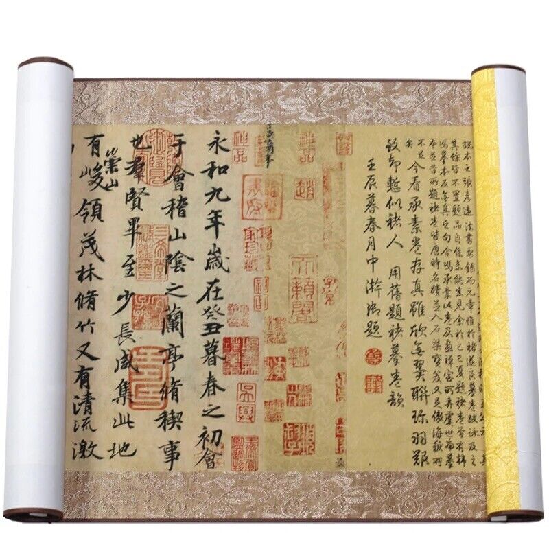 Ancient Chinese Painting Calligraphy of the Orchid Pavilion Copy Version 兰亭序