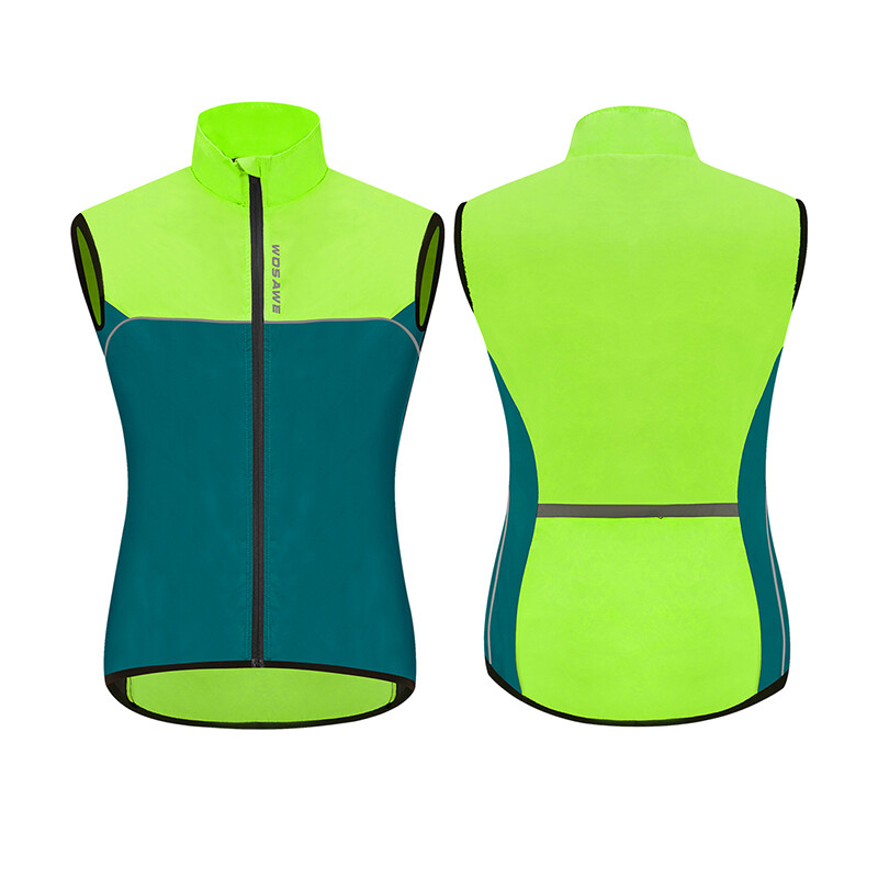 WOSAWE Mens Cycling Vest Windbreaker Waterproof Bicycle Tops BMX MTB Bike Jacket