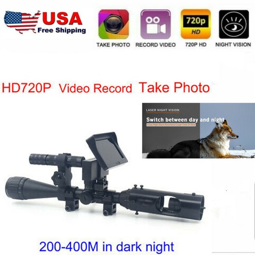 Hunting Camera Rifle Scope + Flashlight Video Recorder!