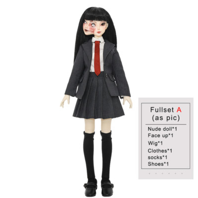 BJD Doll Two Face 1/4 Mio Full Set Double Emotion Conjoined Horror Human Ghost