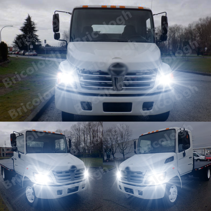 6500K LED Headlight Light Bulb Conversion Kit S For Hino 145 165 185 258 268 338