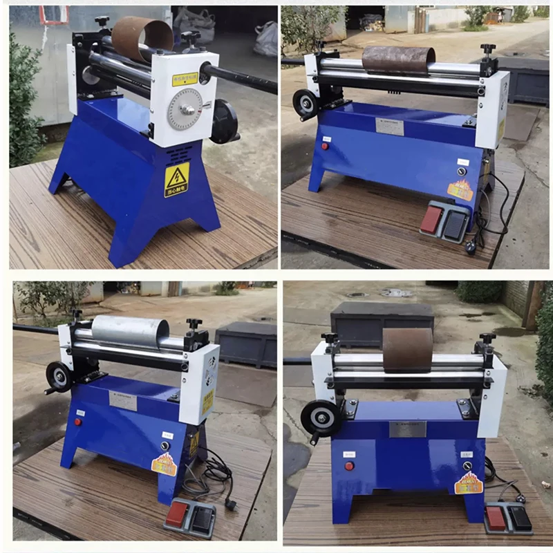 220V Electric Rolling Machine Stainless Steel Plate Bending Partly 0.8*450 Axis
